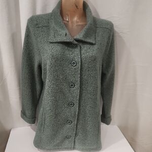 Northern Reflections Sage Green Cozy Textured Cartigan Style Jacket